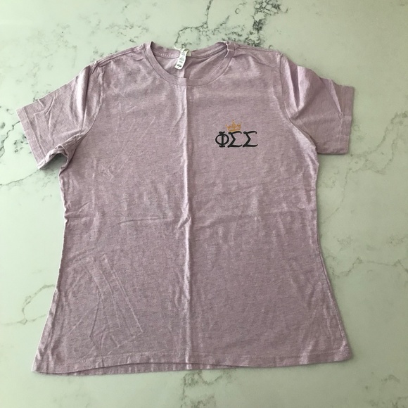 Phi Sigma Sigma Princess for a Day Castle Grey T Shirt - Picture 3 of 4